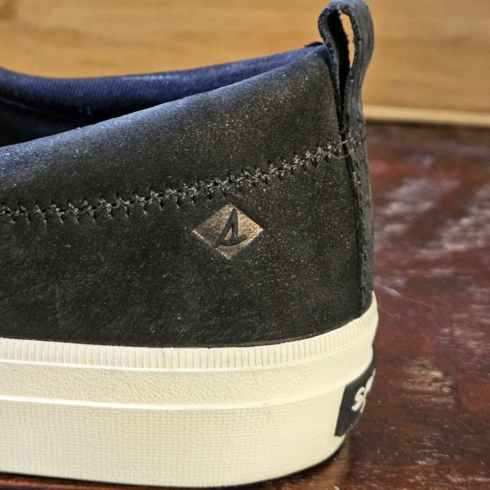 Sperry Women's Crest Vibe Plushwave Black Snake Nubuck Leather Sneakers, Sz 9 - Picture 15 of 16